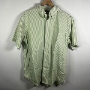 Croft & Barrow‎ Shirt Men Large 16 1/2-17 Stripe Short Sleeve Button Down Preppy